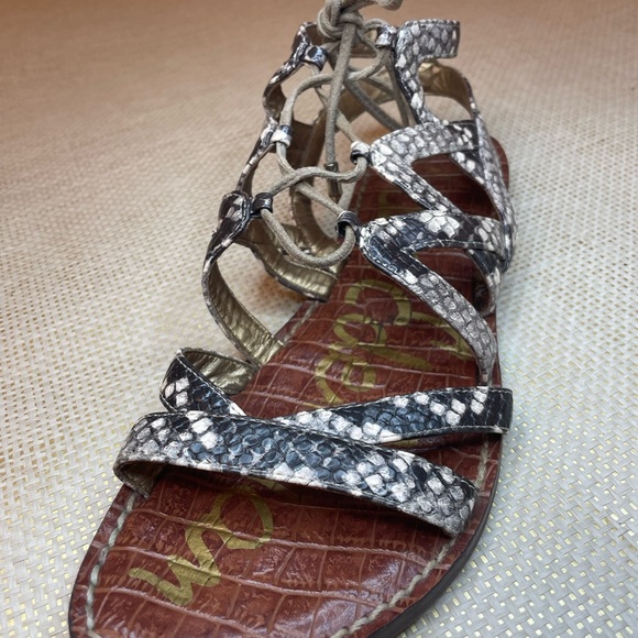 Sam Edelman Snakeskin Leather Sandals (Size: 8.5) - Picture 3 of 8